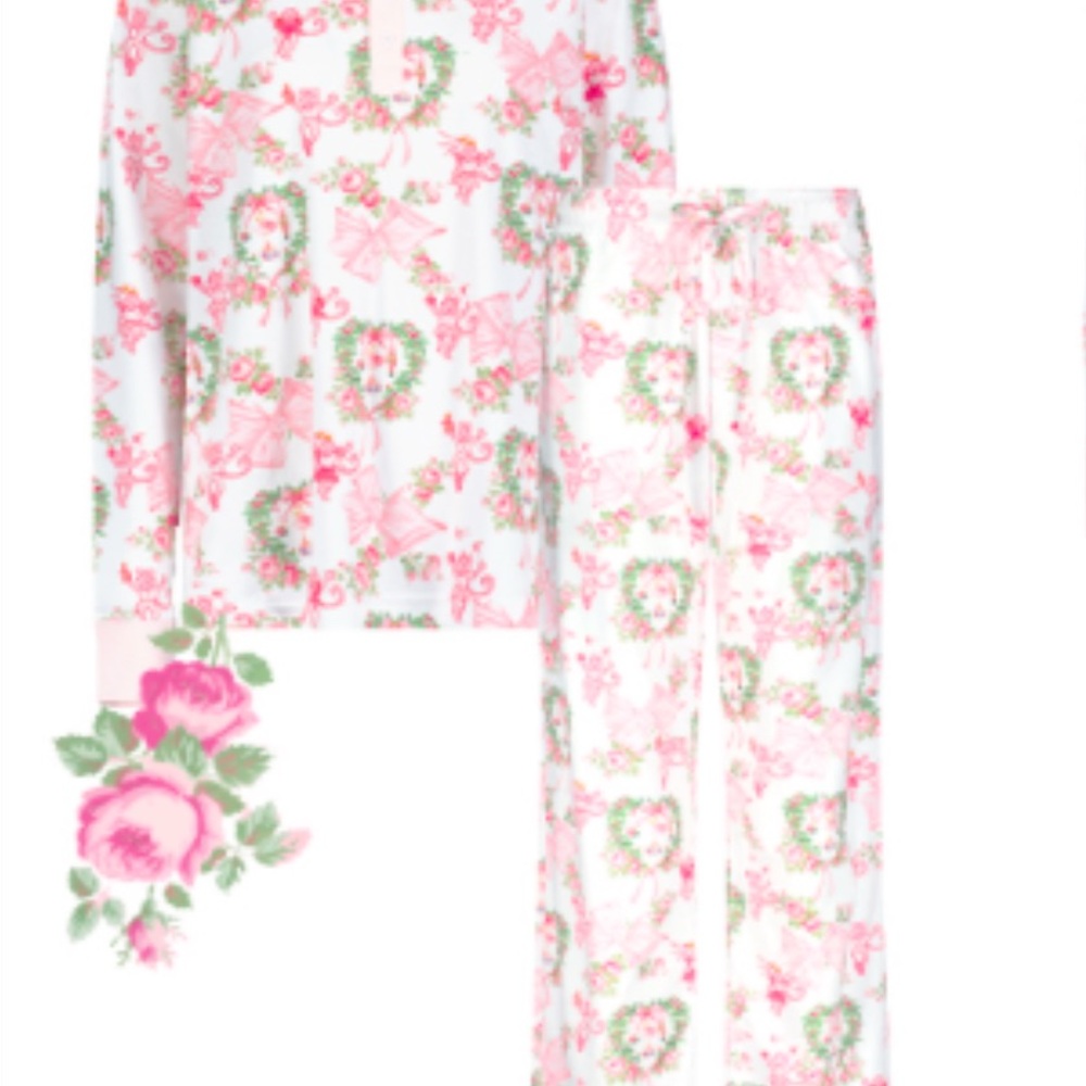 LoveShackFancy x Roller Rabbit pjs Christmas merry monkey